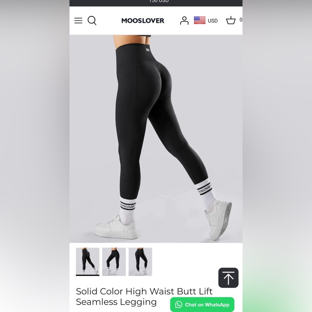 Mooslover high waist butt lift seamless leggings. Brand new. Size medium